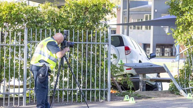 Scene at Auburn Soth Primary school where a car has crashed into a group of children resulting in the death of one child. Picture by Wayne Taylor 29th October 2024