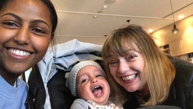 Karen with her son Christian and her daughter Lotus. Picture: Supplied