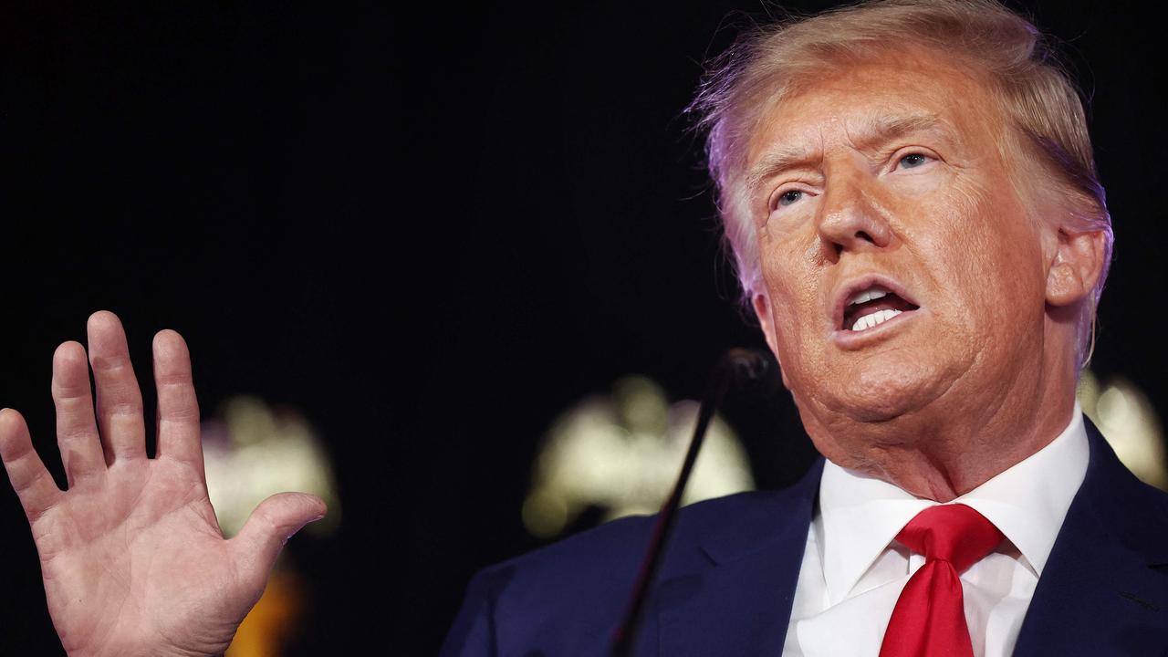 Former U.S. President and Republican presidential candidate Donald Trump delivers remarks at a Nevada Republican recruiting event. Picture: AFP