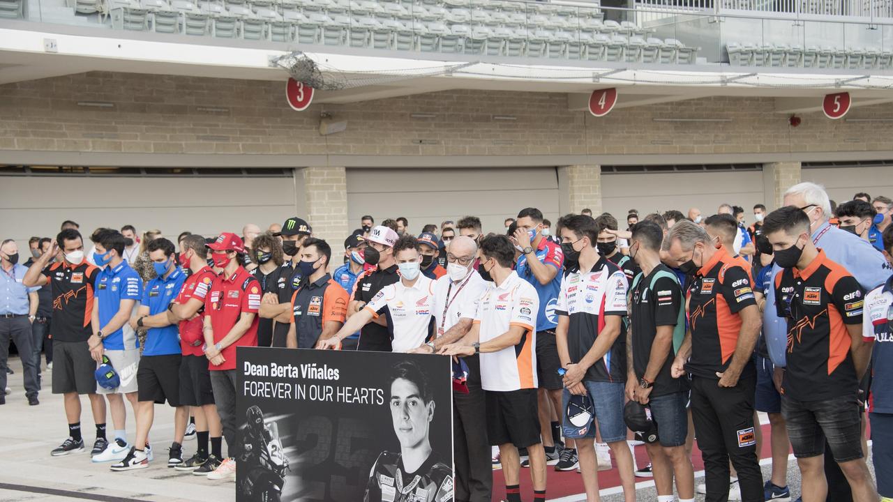 The MotoGP family remember Dean Berta Vinales. (Photo by Mirco Lazzari gp/Getty Images)