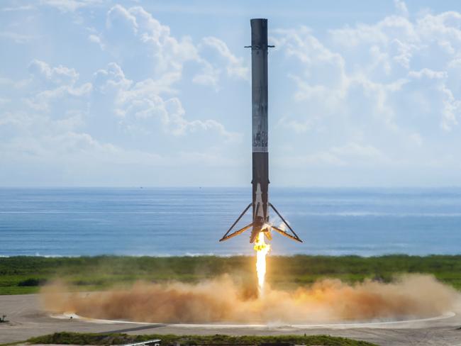 SpaceX launched the Air Force's super-secret space shuttle on Thursday, a technology tester capable of spending years in orbit. It's the fifth flight for one of these crewless mini shuttles, known as the X-37B Orbital Test Vehicle. Picture: AP
