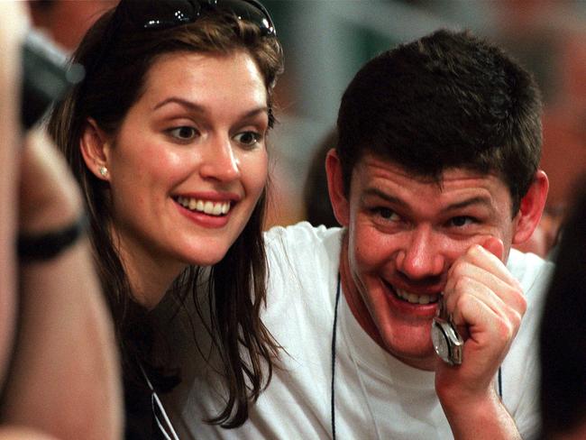 Kate Fischer and James Packer at the 1998 Commonwealth Games in Kuala Lumpur