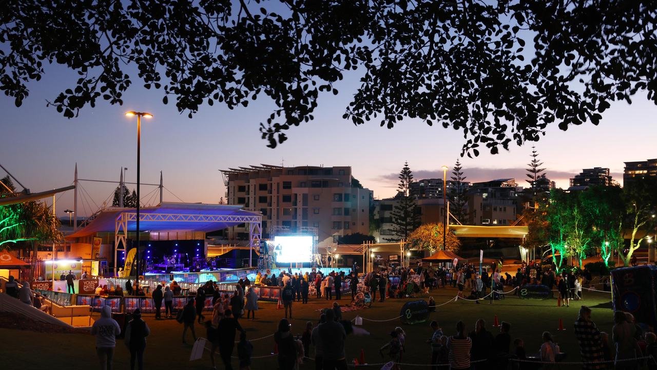 The Olympic Live site at Kings Beach. Picture: Lachie Millard