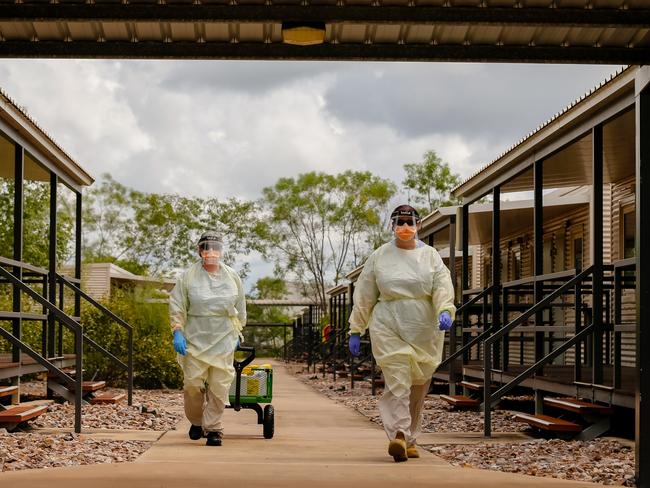 The miner accused by Chief Minister Michael Gunner of lying about his presence in the Darwin community before heading to Howard Springs quarantine has hit back saying he never lied. Picture: Glenn Campbell