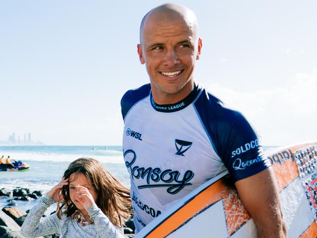 BURLEIGH HEADS, QUEENSLAND, AUSTRALIA - MAY 4: Julian Wilson of Australia after surfing in Heat 1 of the Elimination Round at the Bonsoy Gold Coast Pro on May 4, 2025, at Burleigh Heads, Queensland, Australia. (Photo by Andrew Shield/World Surf League)