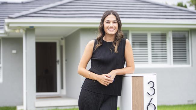 Renee Booth and her partner Nick have just sold their Blacktown home that they renovated themselves. Picture: Jeremy Piper