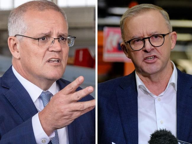 Scott Morrison and Anthony Albanese. Photo: News Corp Australia