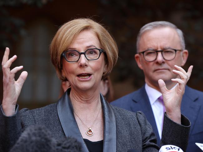 Julia Gillard is urging women to vote for Anthony Albanese. Picture: Sam Ruttyn