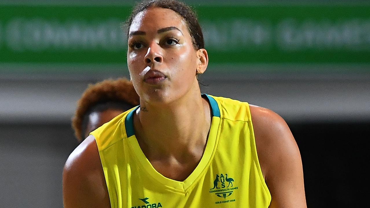 Liz Cambage scored 24 of her 25 points in the first half of the win over Turkey.