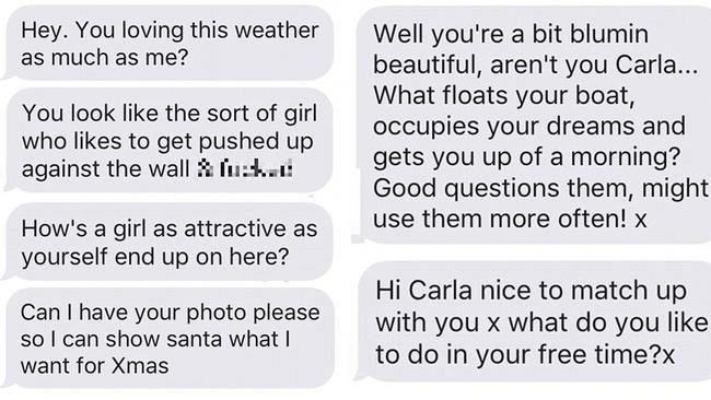 How men responded to Carla’s profile.