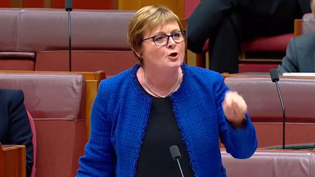 Defence Minister Linda Reynolds speaks during Senate Question Time in Canberra last month. Picture: APH via NCA NewsWire