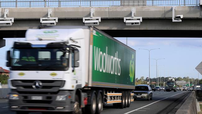 Generic pics of the fixed speed cameras on the underside of the bridge at the Ipswich Motorway turn-off. Pics Adam Head