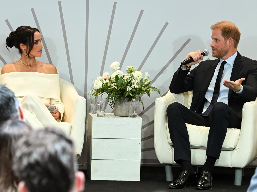 Meghan and Harry during an appearance in October. Picture: Bryan Bedder/Getty Images