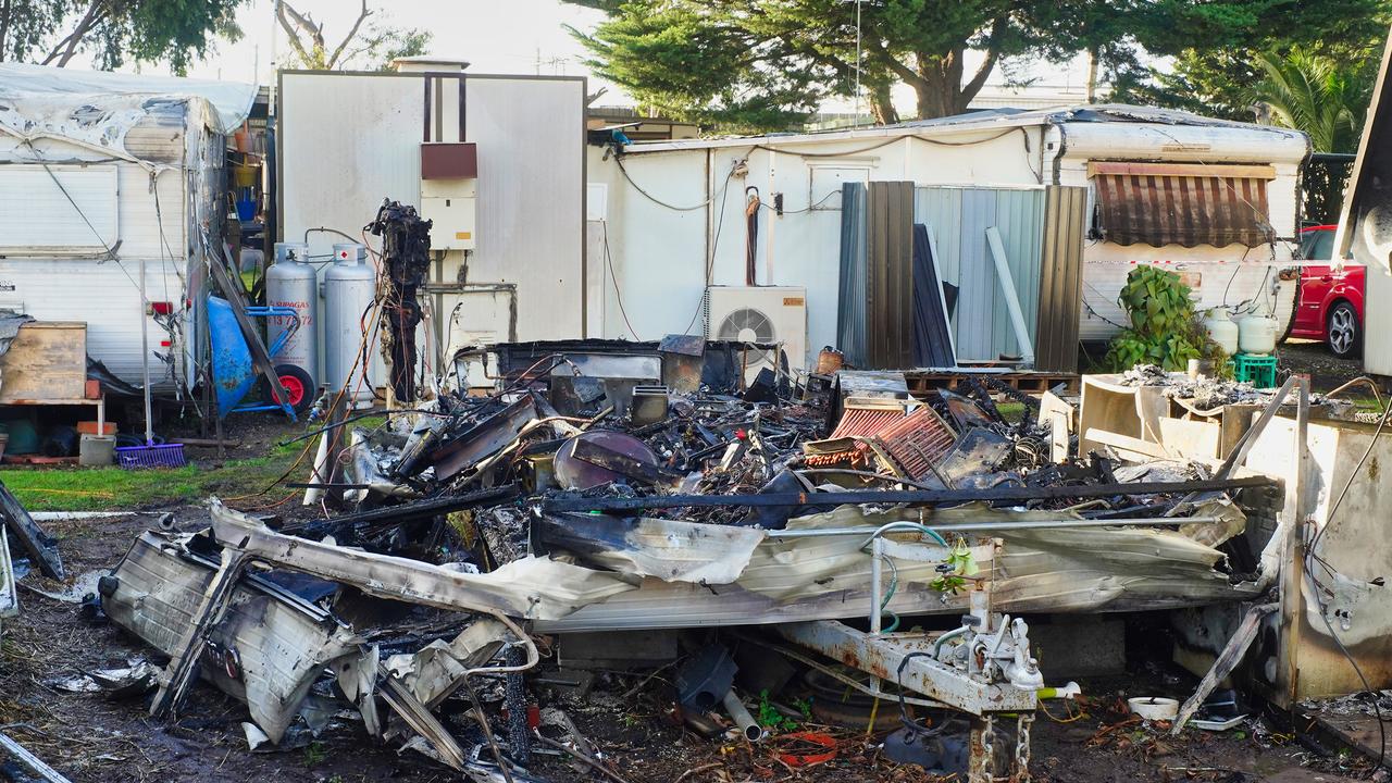 Body discovered in burnt-out caravan at Honey Hush Caravan Park in ...