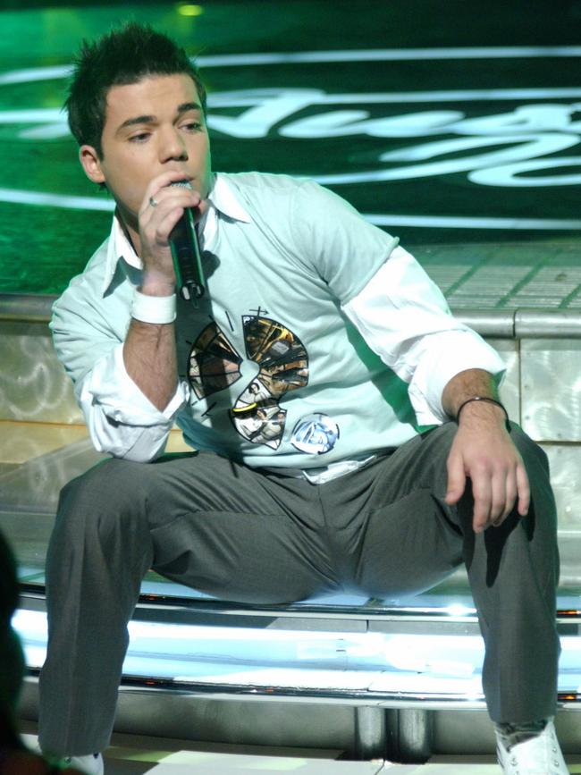 Anthony Callea performing on Australian Idol in 2004.