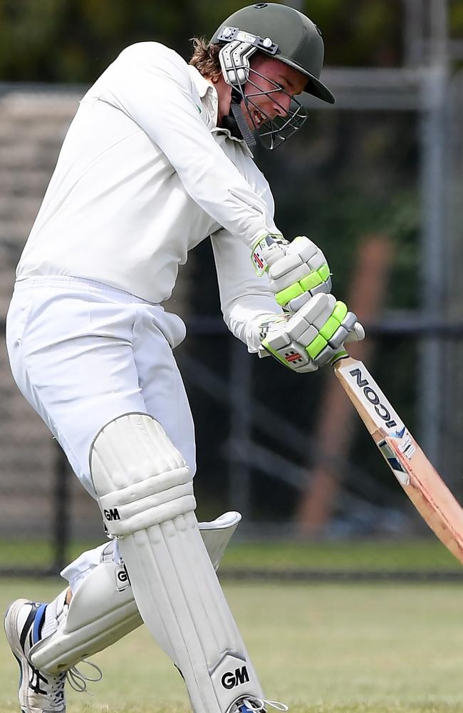 Jagger Skilbeck batting for Spotswood in the VTCA this season.