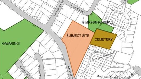 The Swane's nursery site is surrounded low-density homes, a park and cemetery.