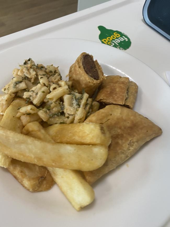 Supplied images of meals being served at an Adelaide aged care centre.