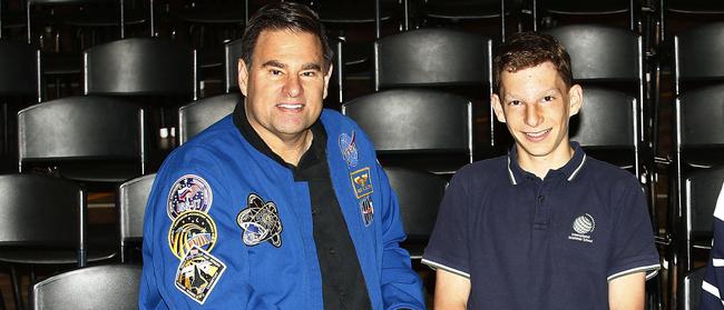 NASA Astronaut Gregg Chamitoff with International Grammar student Max Meyer, who tragically lost his life. Picture: John Appleyard