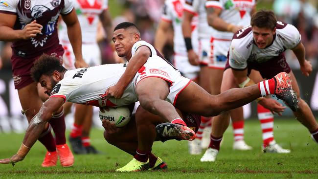 Manly proved too strong for the Dragons. Picture: Cameron Spencer