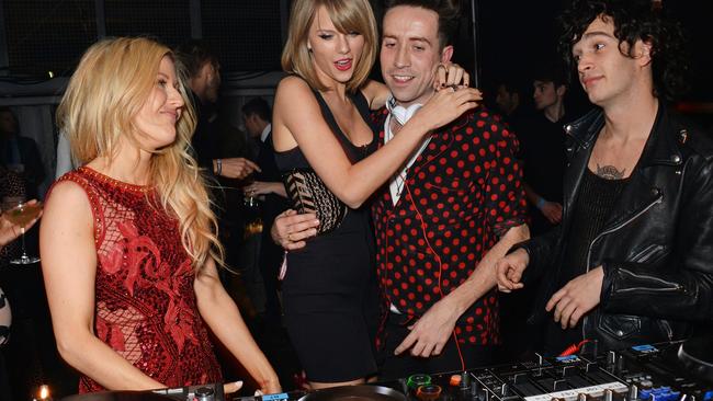 In 2015 Taylor Swift, Nick Grimshaw and Matt Healy were all spotted together. Photo: David M. Benett/Getty Images for Soho House &amp; Bacardi