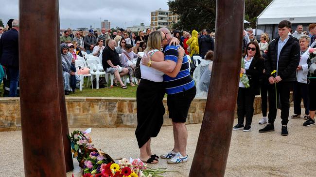 Flowers were laid at the end of the event. Picture: David Gray