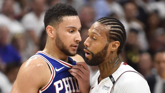 76ers' Ben Simmons flirts with triple-double in playoff debut