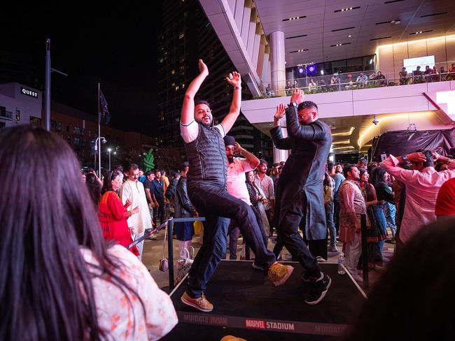 People enjoying the 2023 Diwali Festival at Marvel Stadium. Picture: Mark Stewart