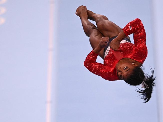 Biles says it’s apparent, from her eyes, how confused she is. Picture: Martin Bureau/AFP