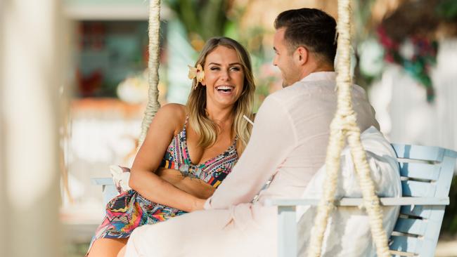 Florence and temporary love interest Davey Lloyd on Bachelor in Paradise.