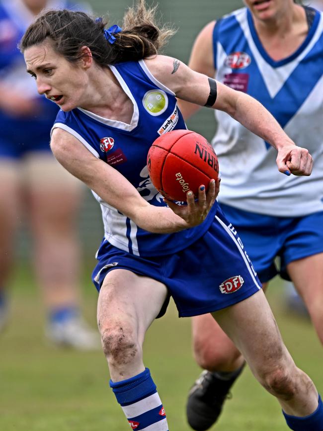 Jacinta Brew in action for Coburg Districts. Picture: Andy Brownbill