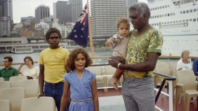 Aboriginal elder Kenneth Ngalatiji Ken on holiday with his family in Sydney. Picture: The Ken Family