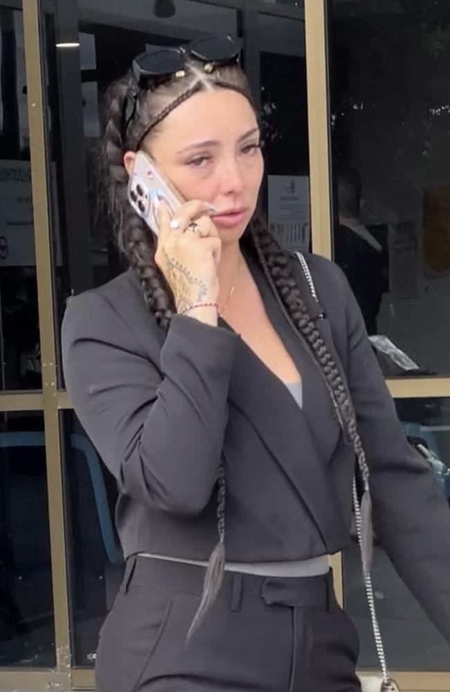 Raven Bianca Buck leaves Beenleigh courthouse on May 15, 2025. Picture: Grace Koo