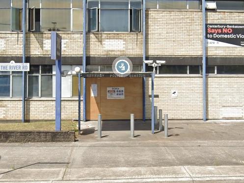 Revesby Police Station on October 2021. The police station was boarded up at the time while refurbishments were underway. Picture: Google