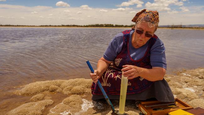 Consultant Peri Coleman doing testing in the region. Picture: Alex Mausolf