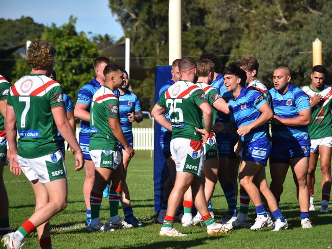 Dalton Armstrong celebrates a try. Picture: Sean Teuma/NewsLocal