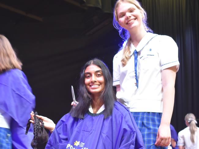 Year 12 students at Loreto College 'Rocked the Chop' for the Cancer Council's Ponytail Project.