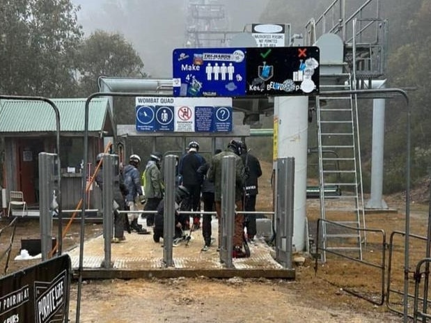 Mount Buller’s Wombat chair lift. Picture: Facebook / Kylie Ashdown