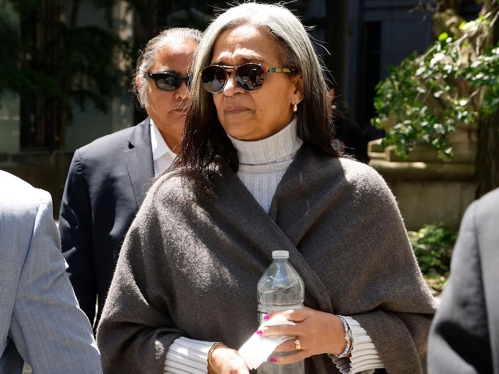 Regina Ventura, mother of Cassie Ventura, departs the Manhattan Federal Court during the Sean 