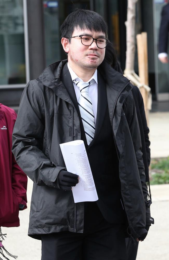 Jayden Duong leaving ACT Magistrates Court on bail. Picture: Ray Strange.