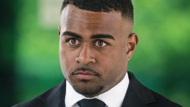 BRISBANE, AUSTRALIA - NewsWire Photos - DECEMBER 16, 2024: Broncos star player Ezra Mam leaves Brisbane Magistrates Court after being sentenced.  Picture: NewsWire / Glenn Campbell