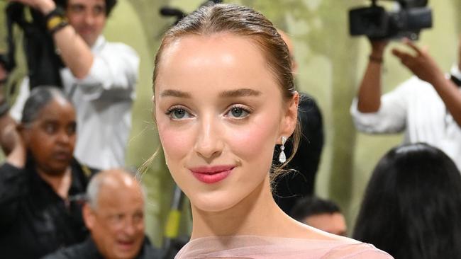 Bridgerton star Phoebe Dynevor is filming in Melbourne. Picture: Angela Weiss
