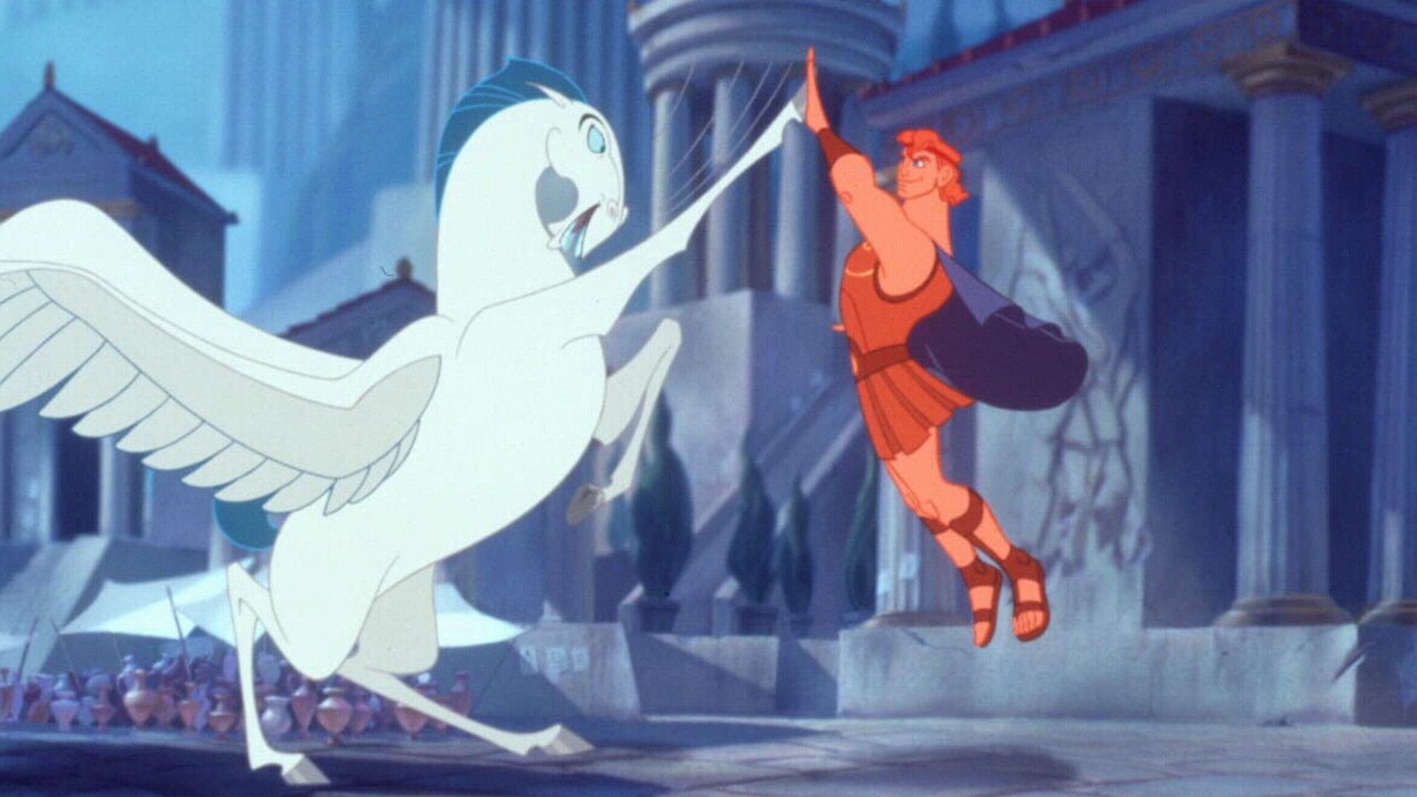 A scene from the 1997 animated film Hercules: The Movie.