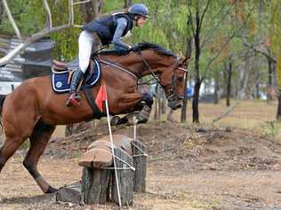 Georgia Rink on Remi Fiorente in the DRB Floats Warwick International eventing at the weekend. Picture: Gerard Walsh