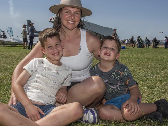 Jamie-Lee Nunn, Blake Nunn, Tanner Nunn Mildura Air Show 2024. Picture: Noel Fisher.