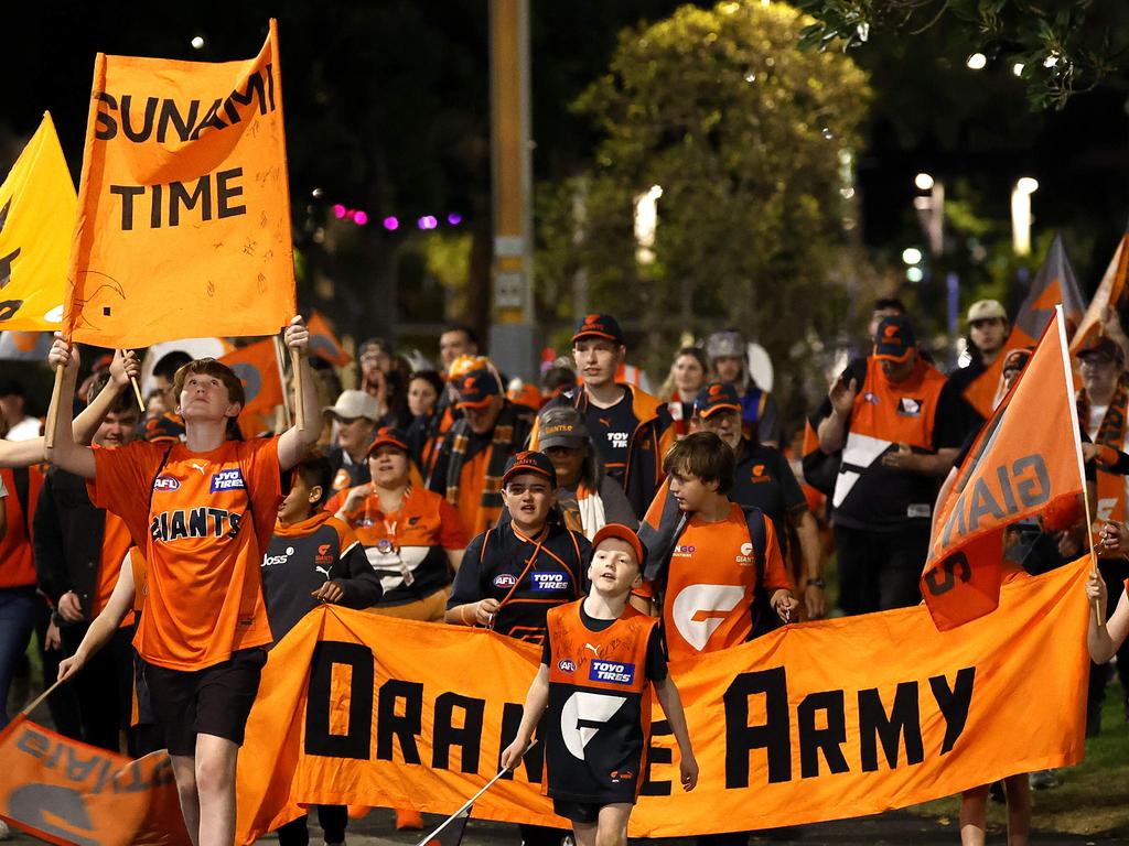 A key focus for AFL NSW/ACT is converting youngsters playing Aussie rules into long-term fans of the game. Picture: Phil Hillyard