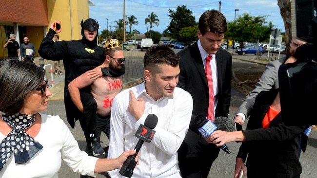 Michael Philippou departs the Christies Beach Magistrates' Court in 2020 after the viral underwater car stunt failed to amuse Adelaide police. Picture: Sam Wundke/AAP