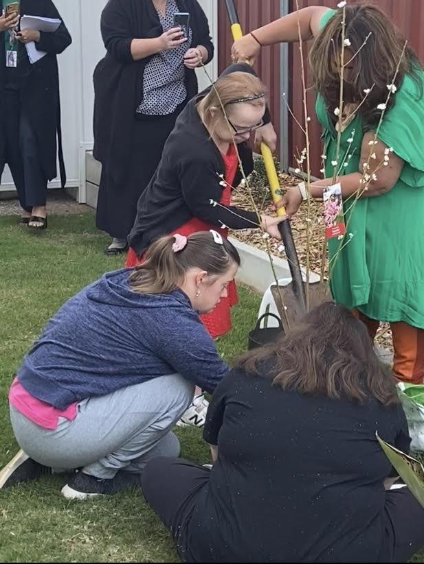 A tree planted ceremony was held at the home to symbolise stability, community, and personal growth