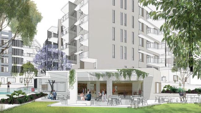 An artist’s impression of a proposed $48 million multi-storey aged care facility planned for Caboolture CBD.