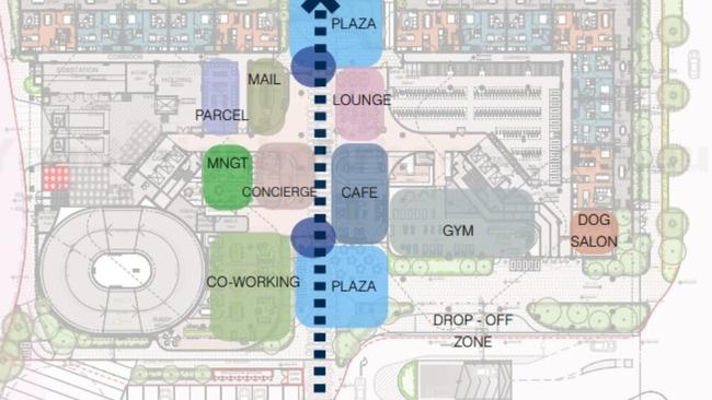 The podium level of the towers would include a swimming pool, pool pavilions and lounges, garden and library lounges, dog lawns, kids’ outdoor and games area, BBQ and dining areas, wine library and spa. Picture: State Development Applications and Approvals